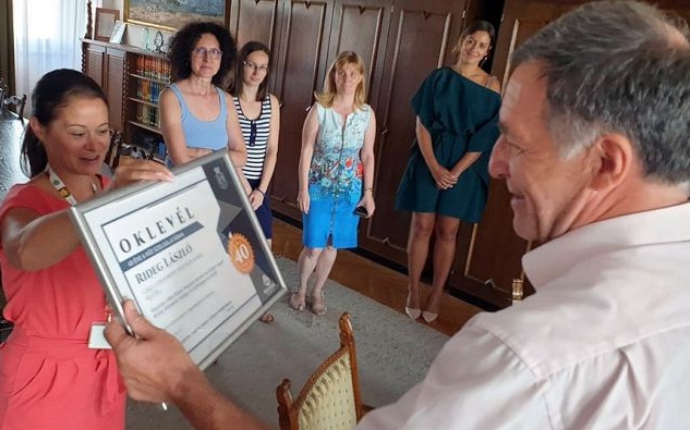 40 éve a köz szolgálatában: Rideg Lászlót köszöntötték a megyeházán