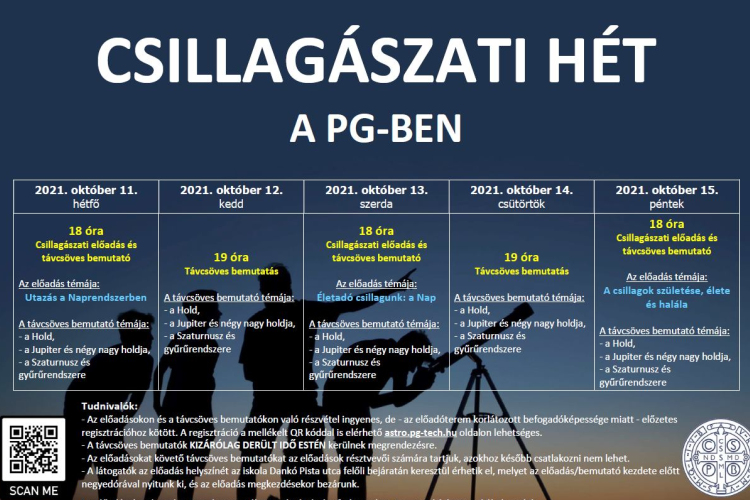 Csillagászati hét a PG-ben