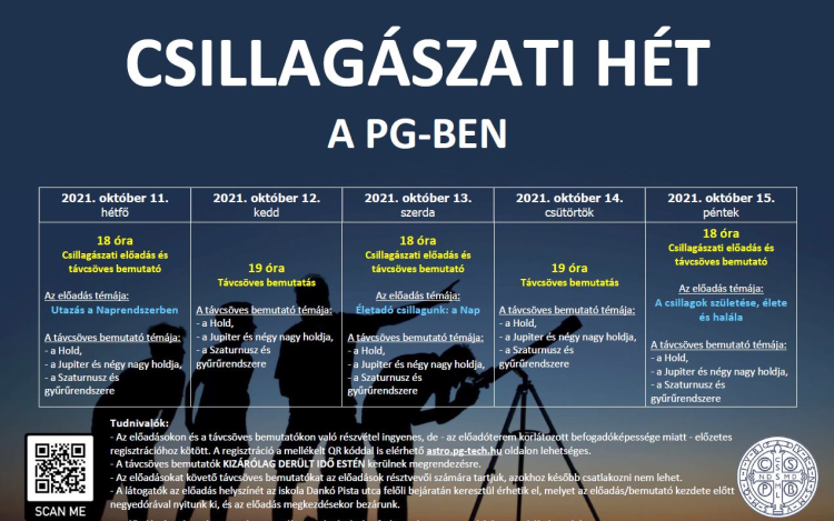 Csillagászati hét a PG-ben